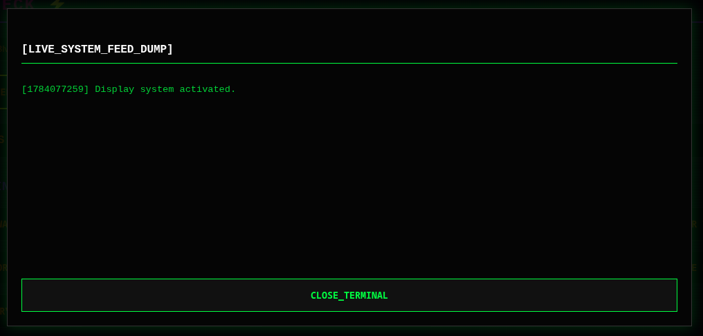 Cyberdeck live system feed